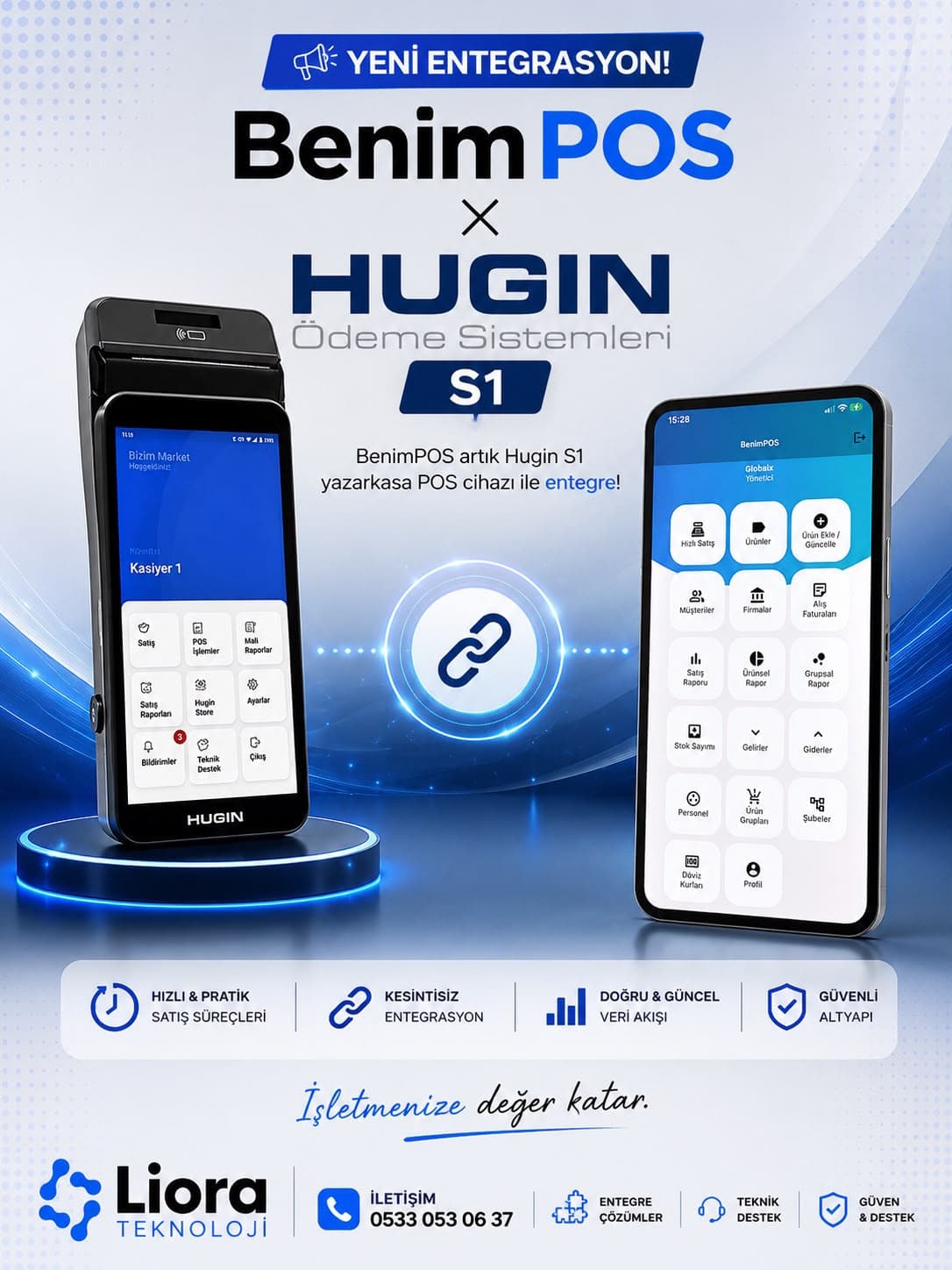 BenimPos Hugin S1 Entegrasyon TAMAMLANDI